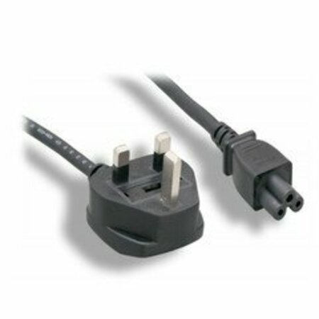 SWE-TECH 3C England / UK Notebook/Laptop Power Cord with Fuse, BS 1363 to C5, Polarized, VDE Approved, 6 foot FWT10W1-25406